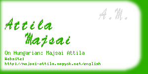 attila majsai business card